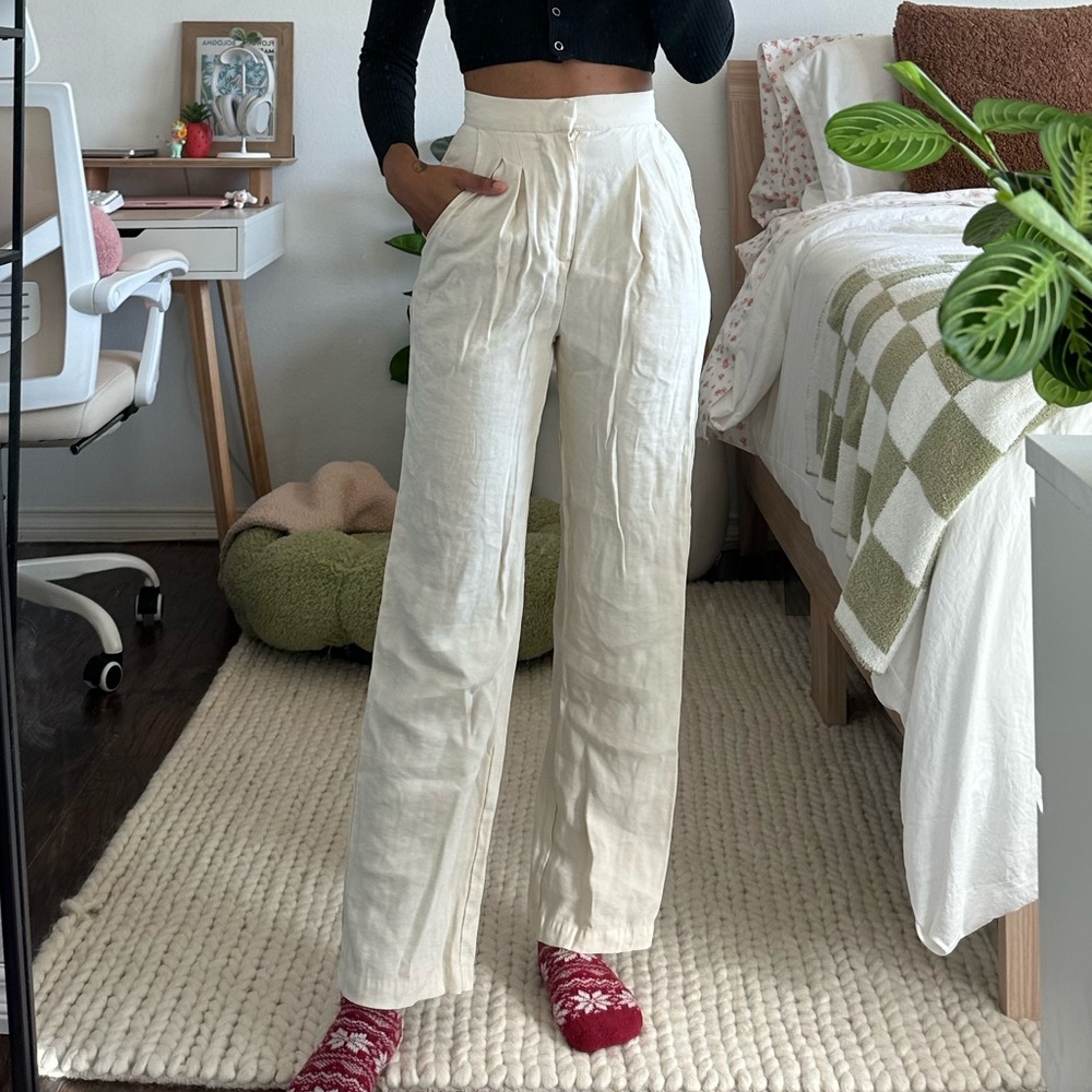 cotton on pleated pants